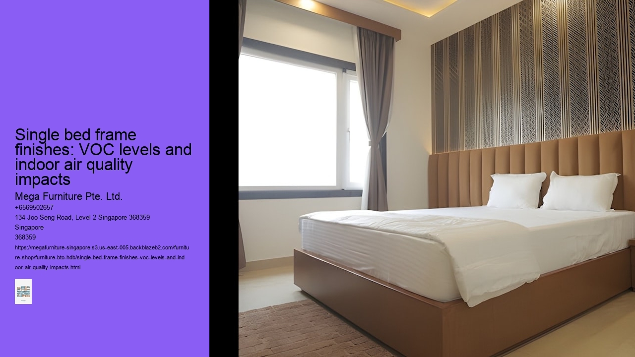Single bed frame finishes: VOC levels and indoor air quality impacts