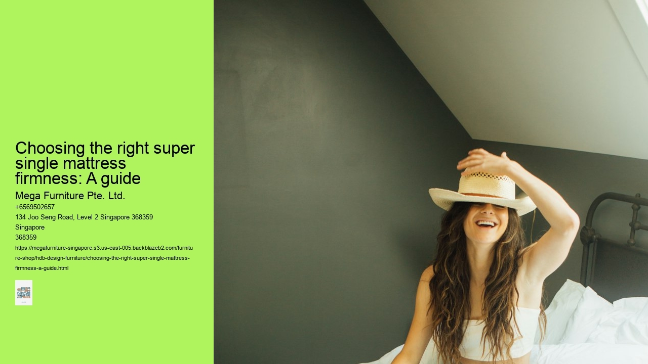Choosing the right super single mattress firmness: A guide