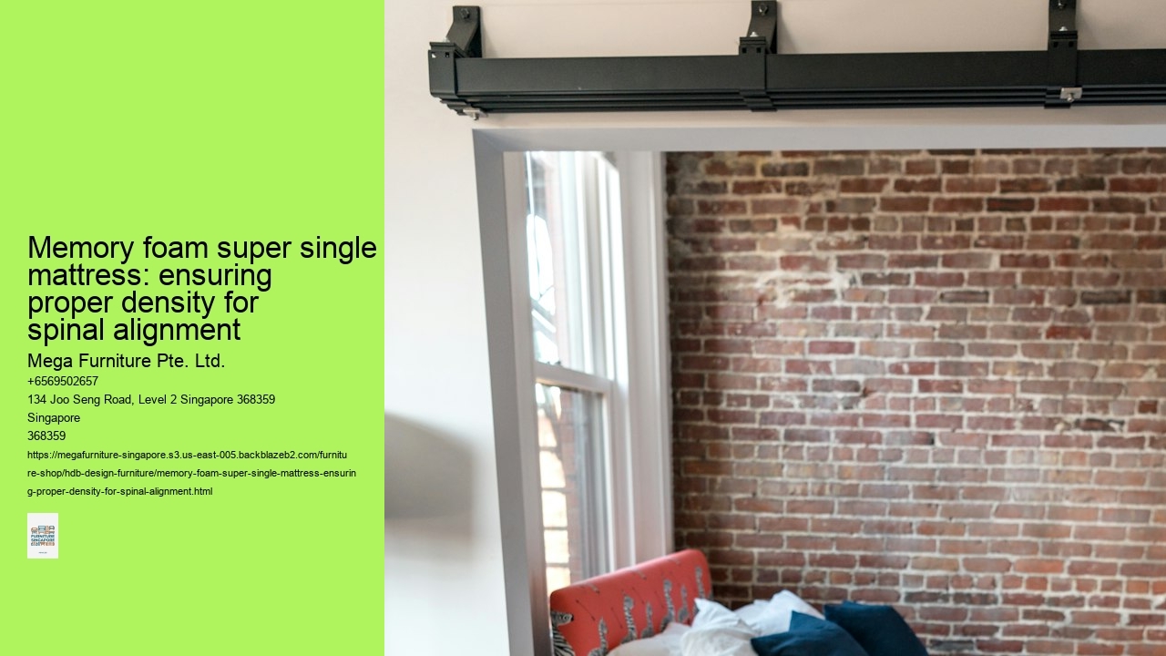 Memory foam super single mattress: ensuring proper density for spinal alignment