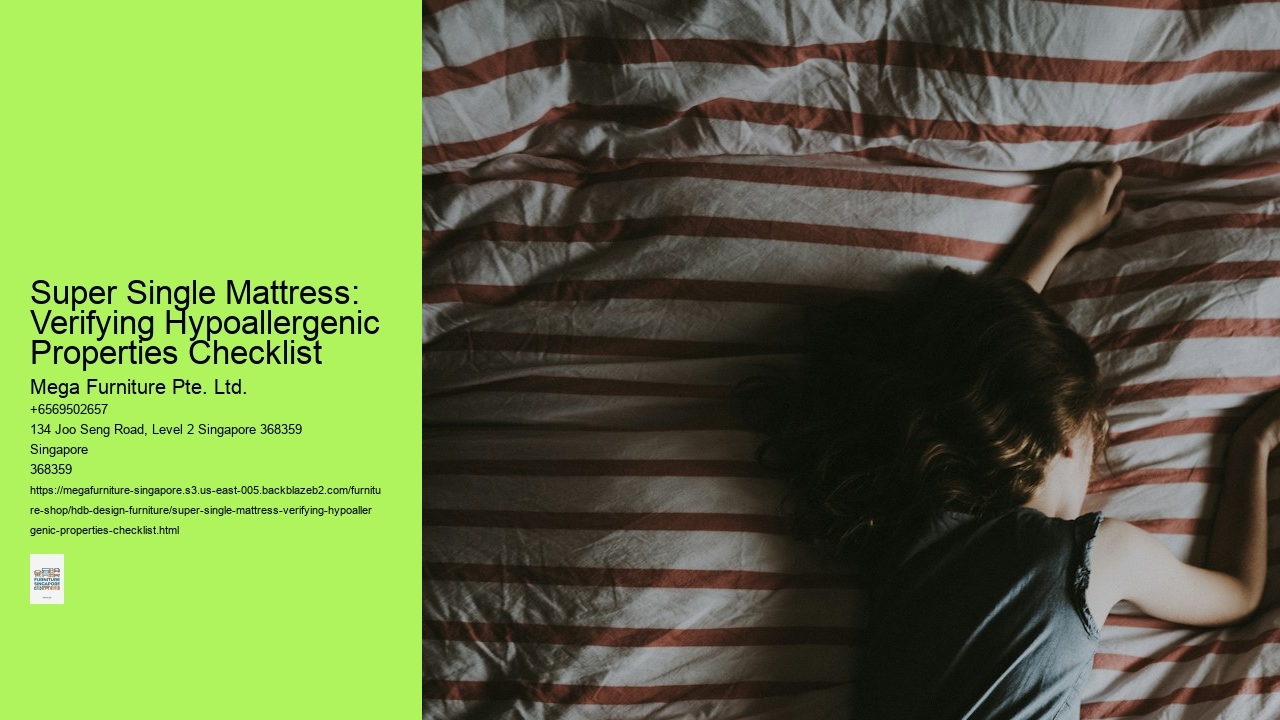 Super Single Mattress: Verifying Hypoallergenic Properties Checklist